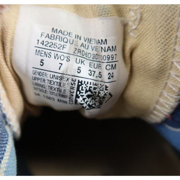 Converse Shoes Womens 7 Sneakers Lifestyle Chuck Taylor Low Blue Canvas Classic - Picture 11 of 12